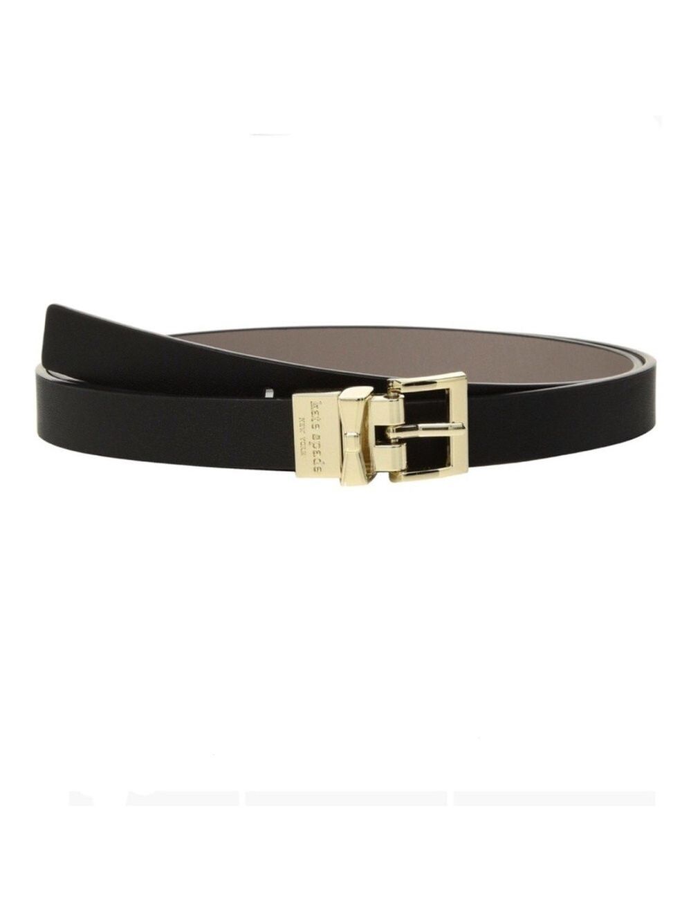 Kate Spade Classic Genuine Leather 1”Reversible Belt Black/Ivory Sz Large L NWT - Picture 2 of 13